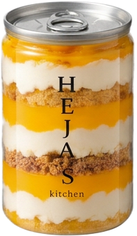 Mango Paradise layered dessert can